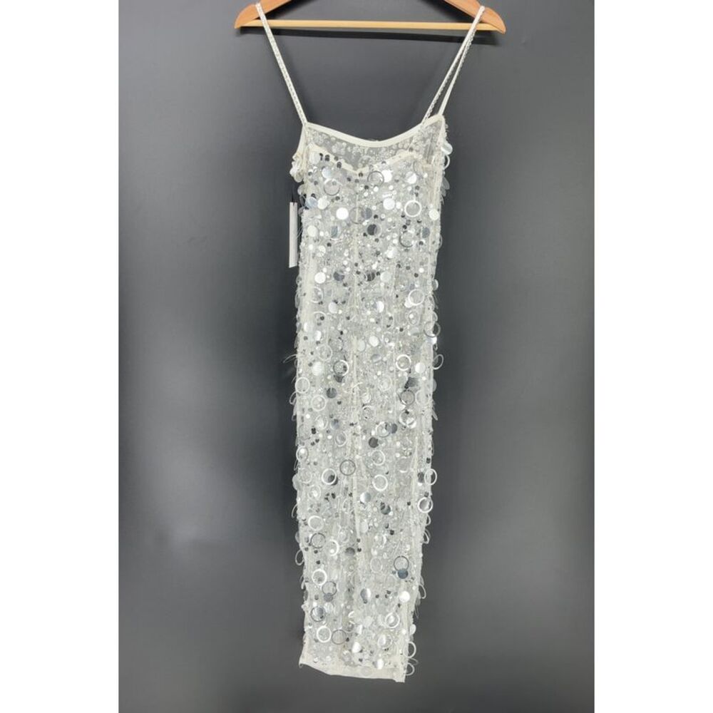 Retrofete Sequin Dress in Silver